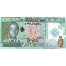 P45 Guinea - 10.000 Francs Year 2010 (Comm.)